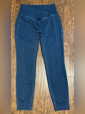Halara Crossover Waist Jeggings Denim Blue Leggings Medium